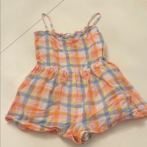 Janie and Jack Multicolor Checkered Romper